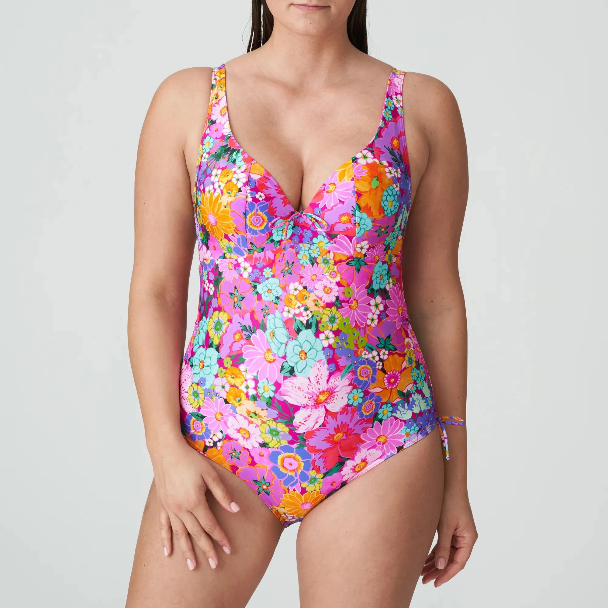 Prima Donna Plunge Swimsuit-Najac-Floral