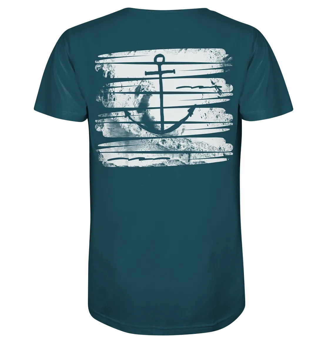 "Anchor Ocean Splash Backtail" - Herren Premium Organic Shirt