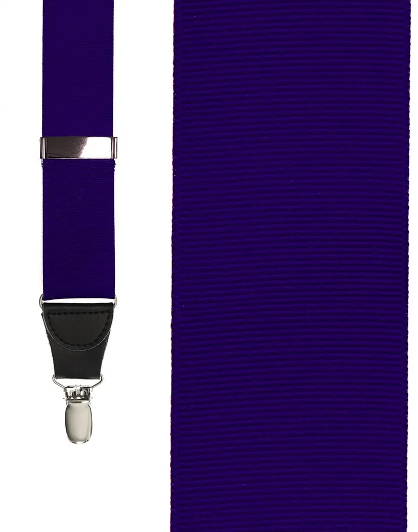 "Dark Purple Grosgraine Ribbon" Suspenders