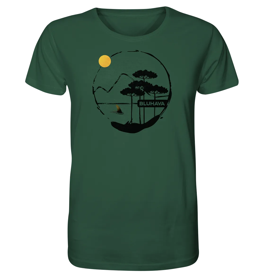 "GrungeLine Shark Pine" - Herren Premium Organic Shirt