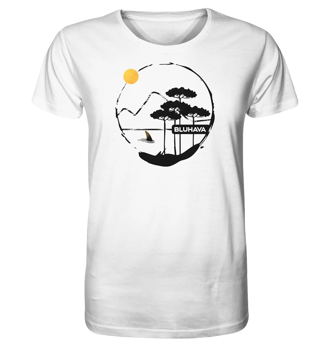 "GrungeLine Shark Pine" - Herren Premium Organic Shirt