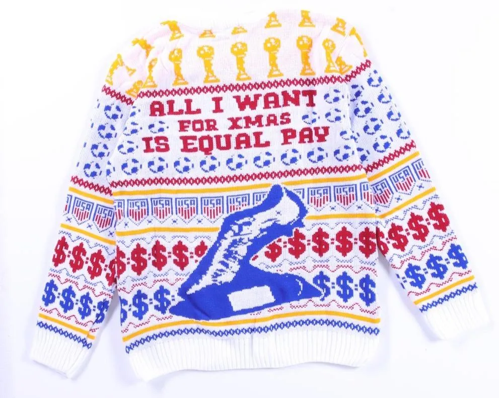 Rapi-noe Year: Equal Pay Knitted Christmas Jumper