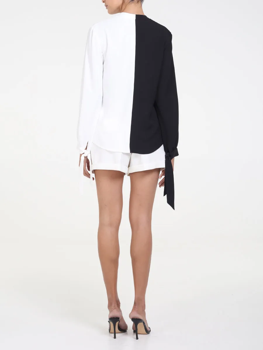 RAQUEL OROZCO Briana Blouse - Black and White