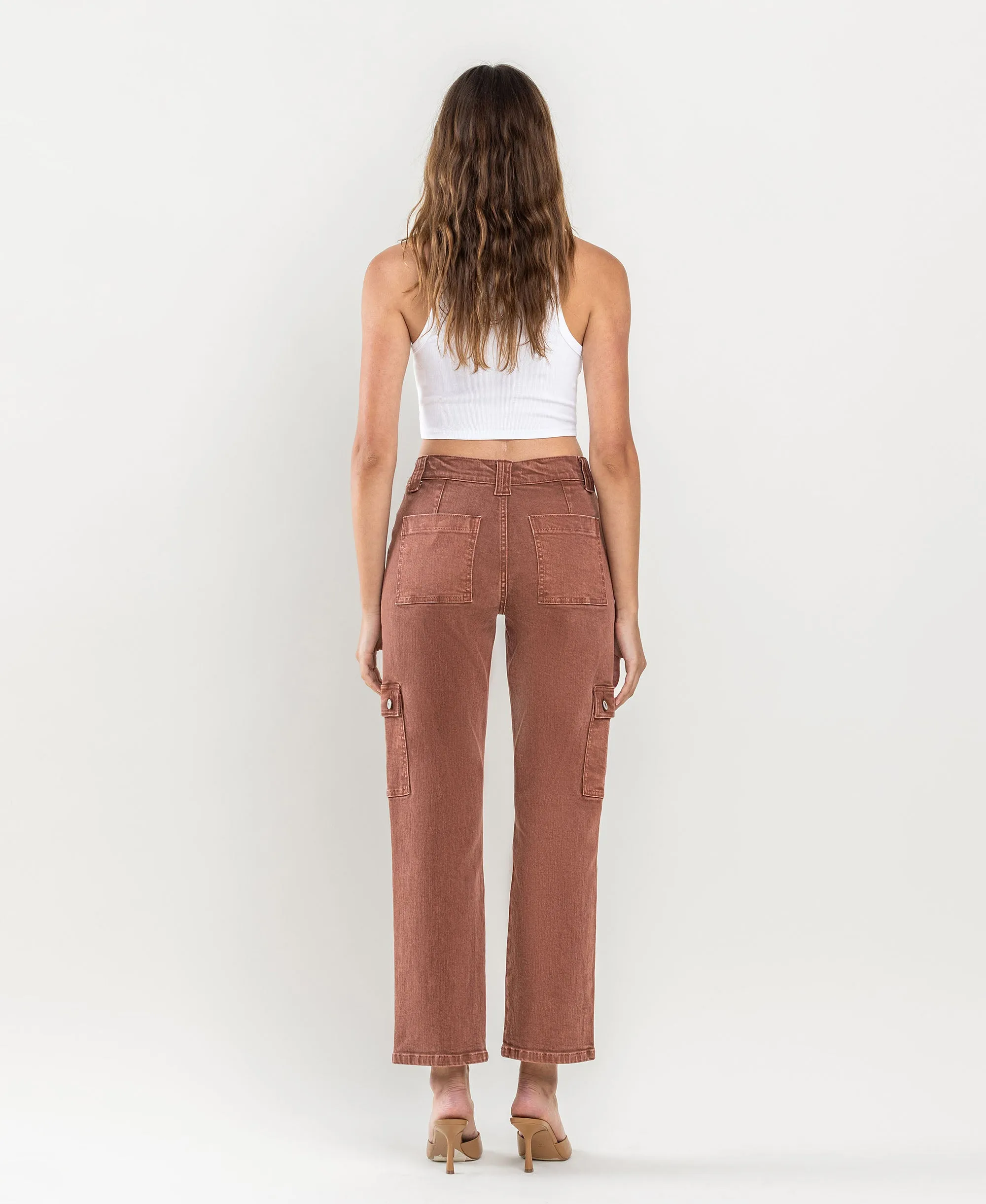 Red Brick - High Rise Ankle Straight Jeans