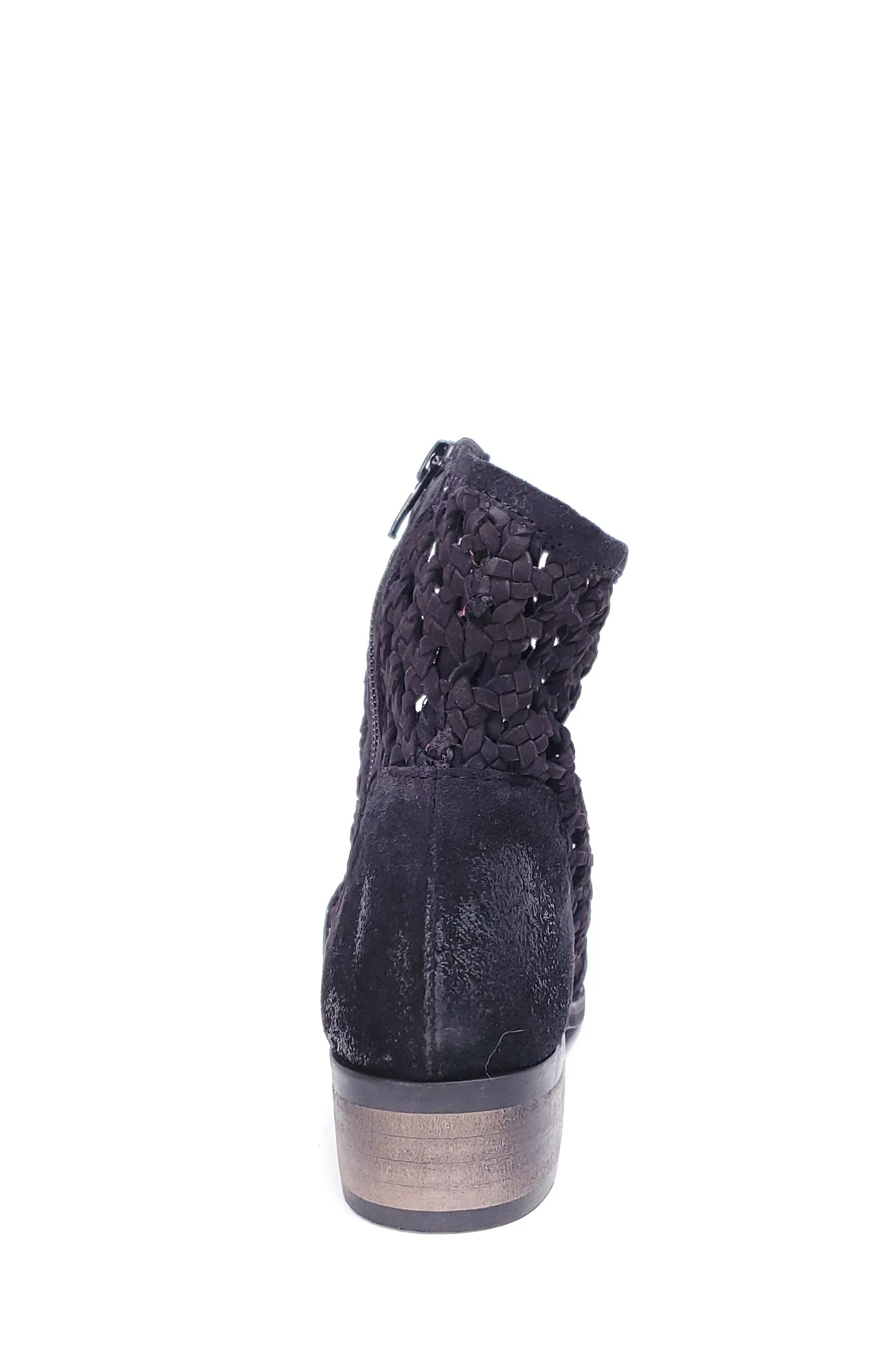 Rhea Black Suede Leather