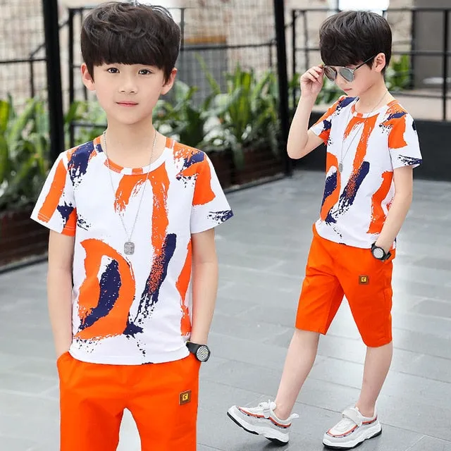 Short Sleeve Two Pieces Pants Set