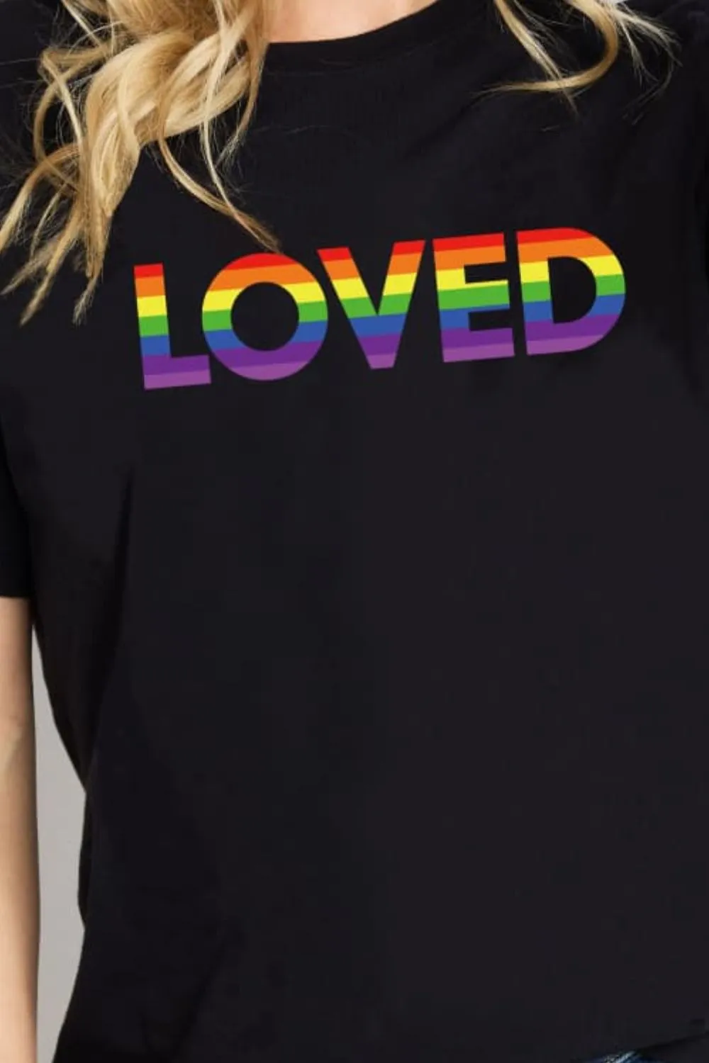 Simply Love, LOVED Graphic Cotton T-Shirt