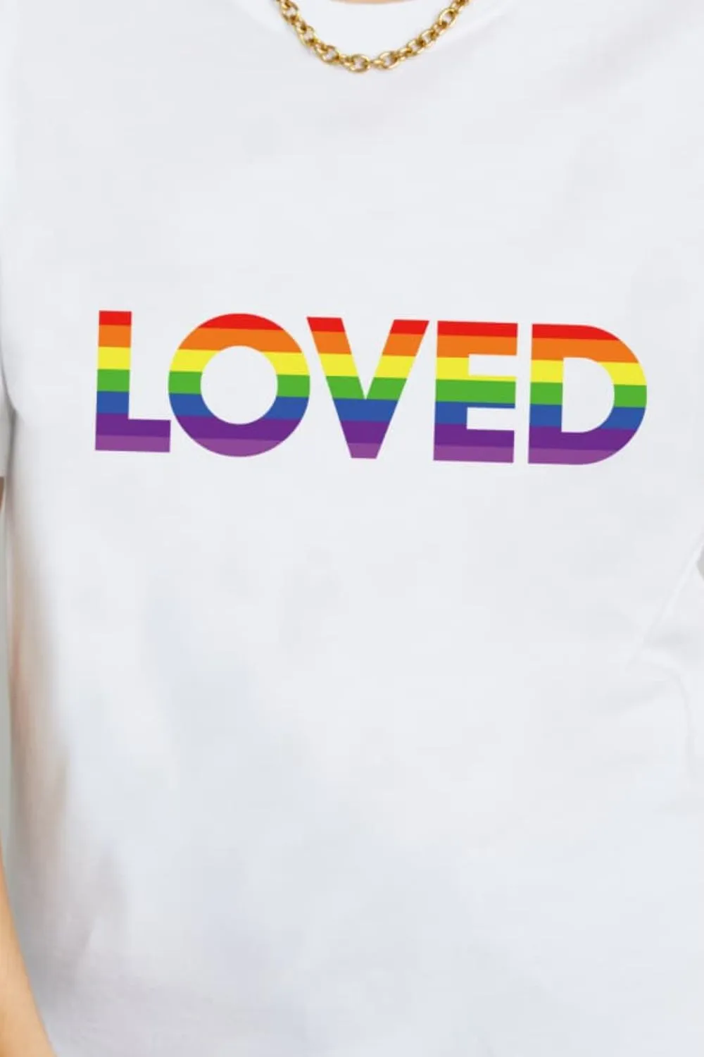 Simply Love, LOVED Graphic Cotton T-Shirt