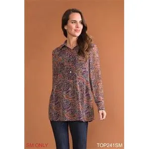 Simply Noelle Autumn Paisley Top - Java