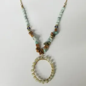 Simply Noelle Catch the Wave Beaded Necklace - Carribean