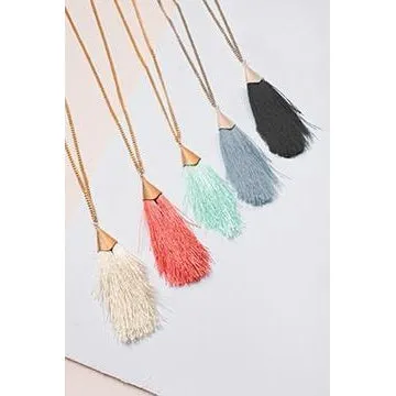 Simply Noelle Feather in Your Cap Necklace - Denim