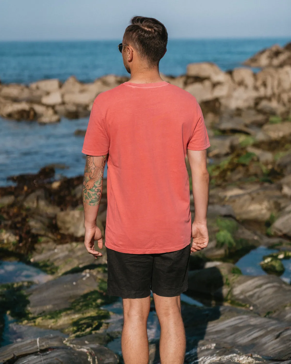 Sunset Surf Vintage Organic Tee - Red Clay