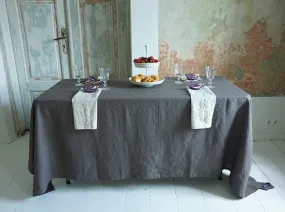 Table Cloth Charcoal Brown 100% Linen (2 sizes available)