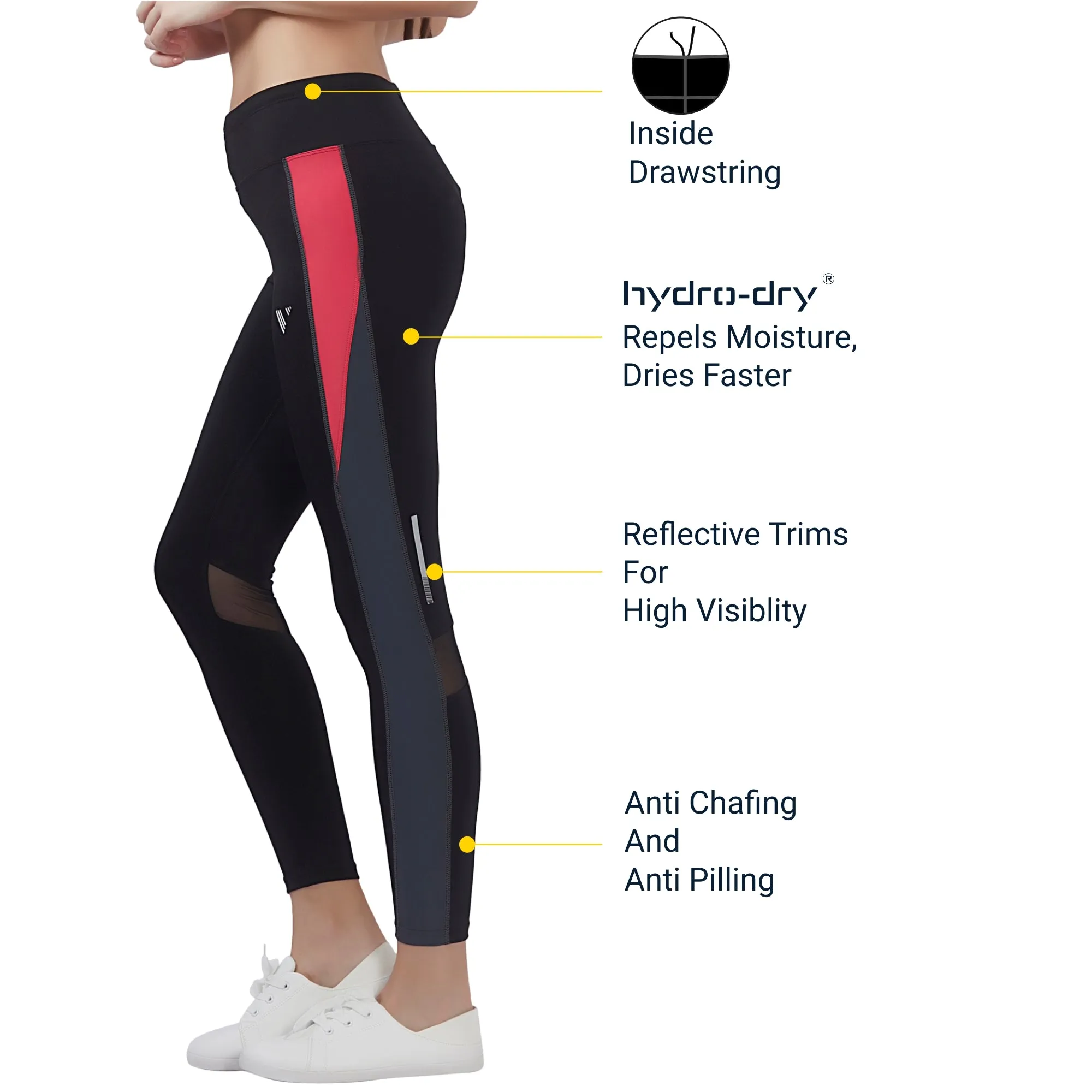 The Boost Women LEGGING (High Rise Waistband with hydro-dry Tech)