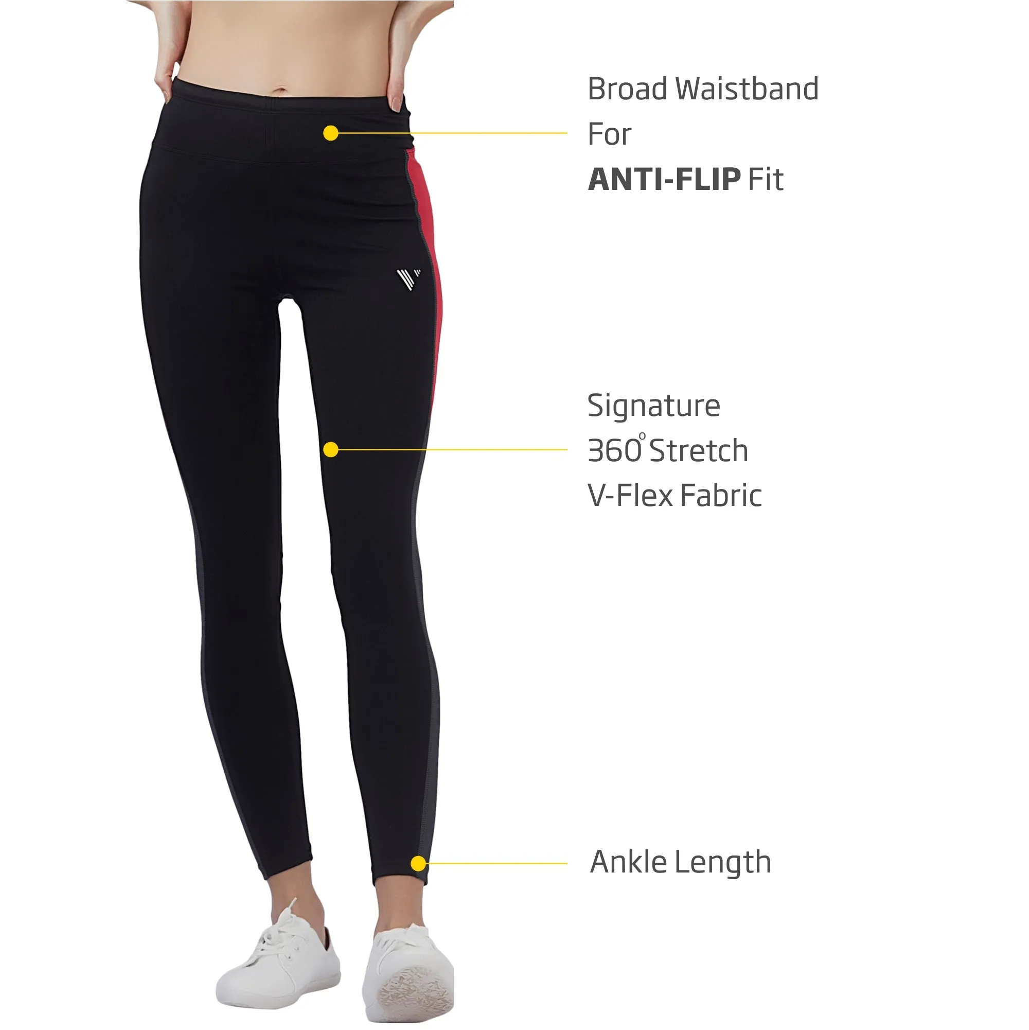 The Boost Women LEGGING (High Rise Waistband with hydro-dry Tech)