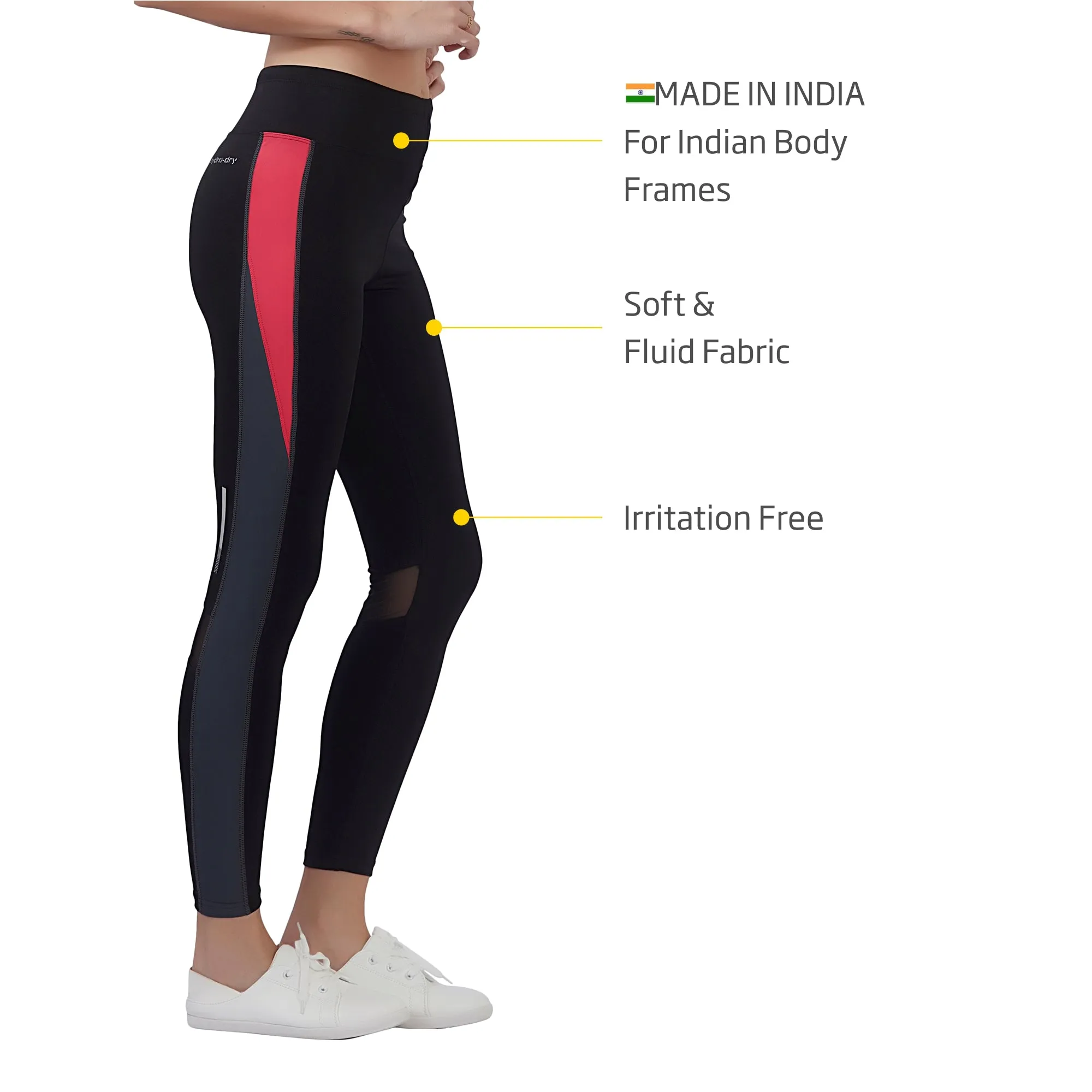 The Boost Women LEGGING (High Rise Waistband with hydro-dry Tech)