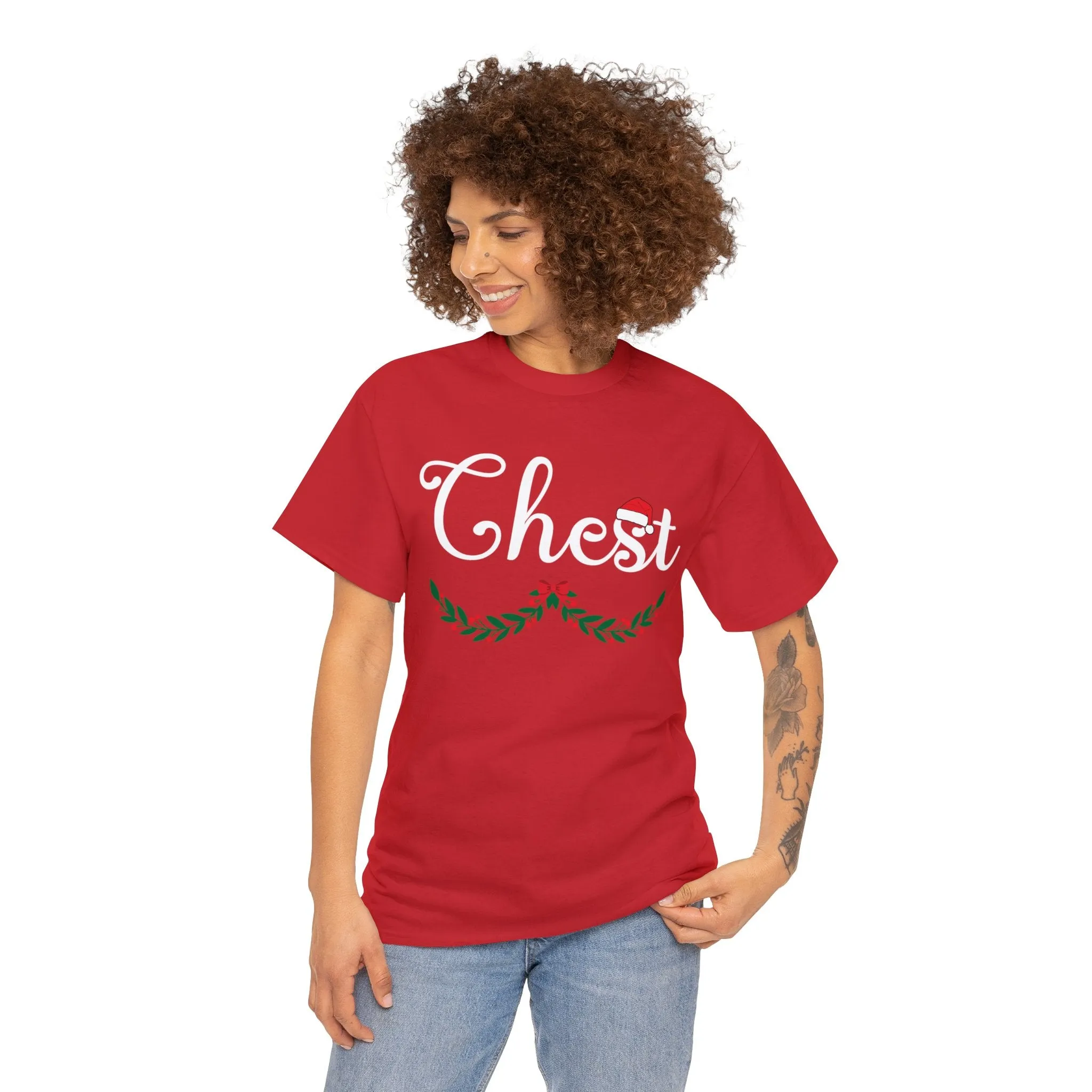 Unwrap the Cheer: Festive Chest Christmas Shirt