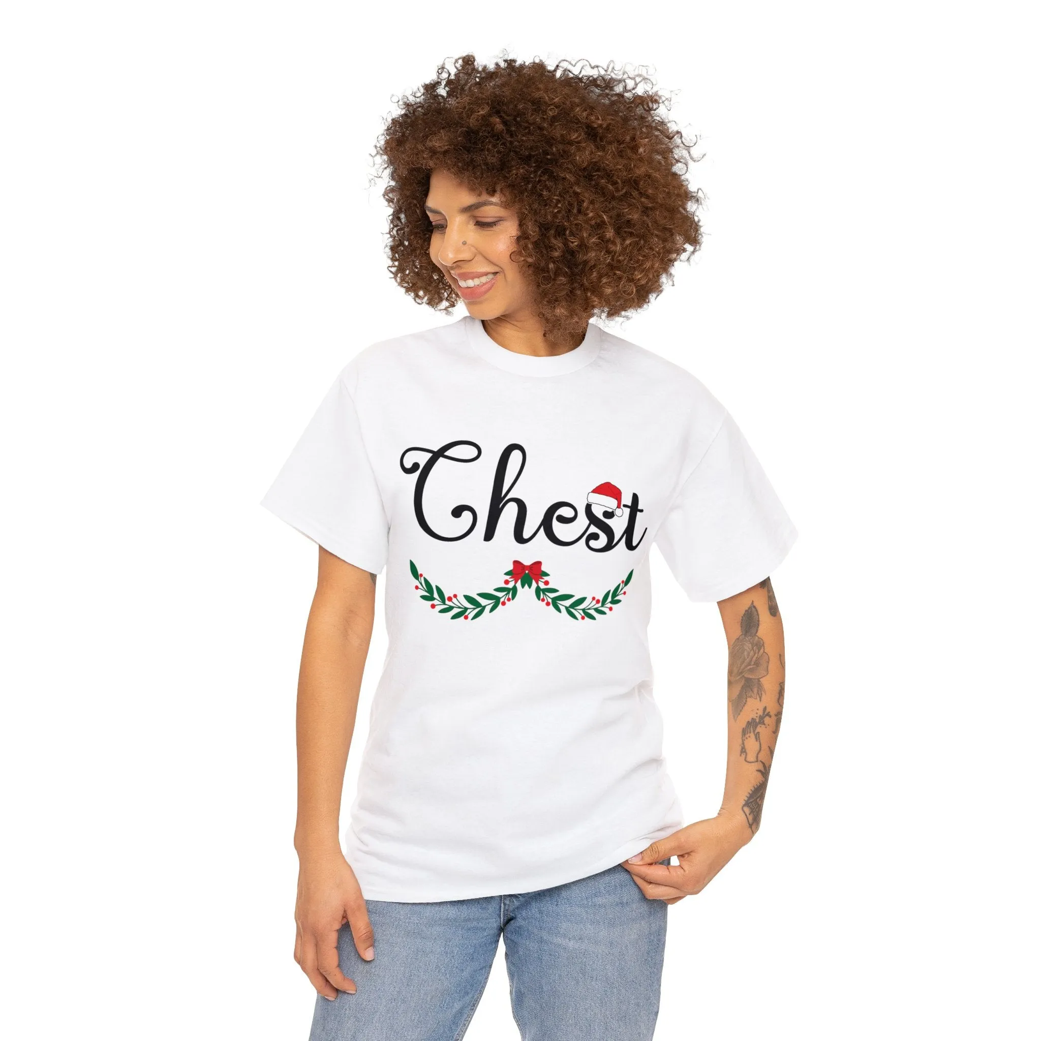 Unwrap the Cheer: Festive Chest Christmas Shirt