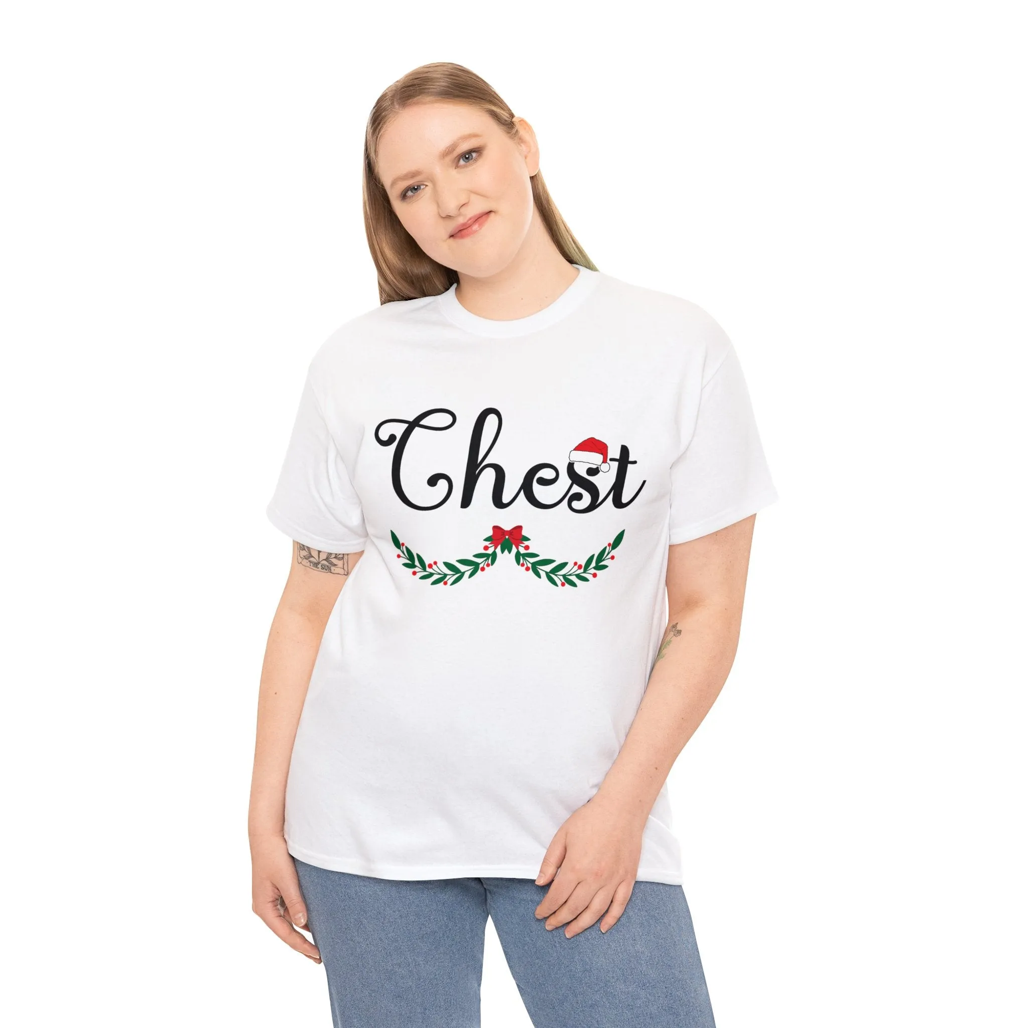 Unwrap the Cheer: Festive Chest Christmas Shirt