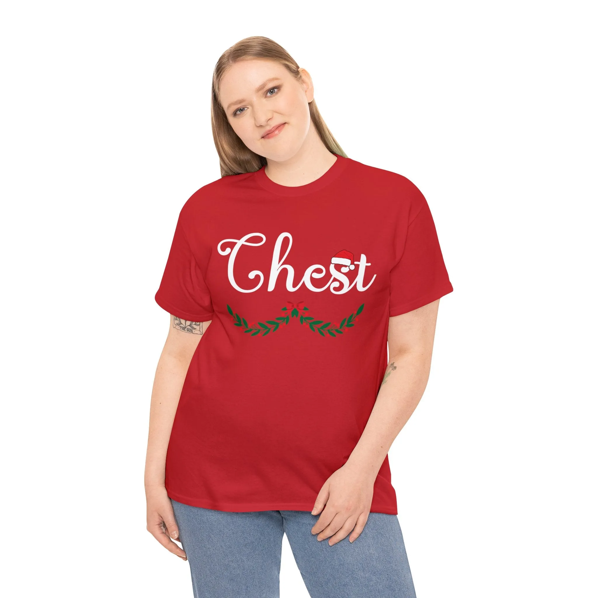 Unwrap the Cheer: Festive Chest Christmas Shirt