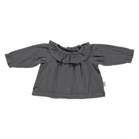 WHEEL COLLAR BLOUSE - Iron Gate